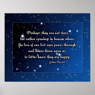Sympathy card Eskimo proverb - stars Poster