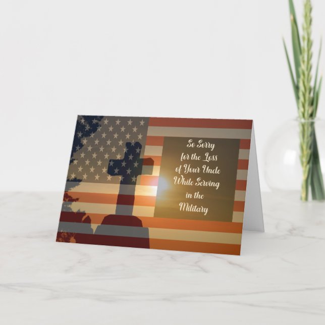 Sympathy Card for Deceased Military Uncle (Front)