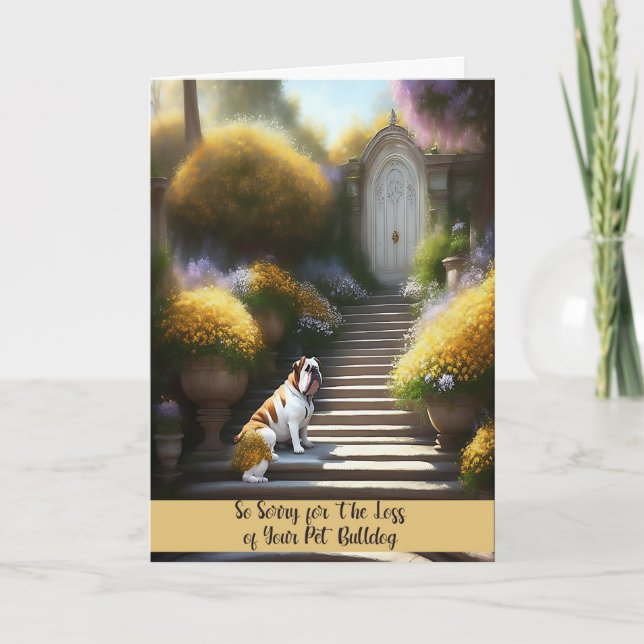 Sympathy Card for Pet Bulldog  A1 Technology (Front)