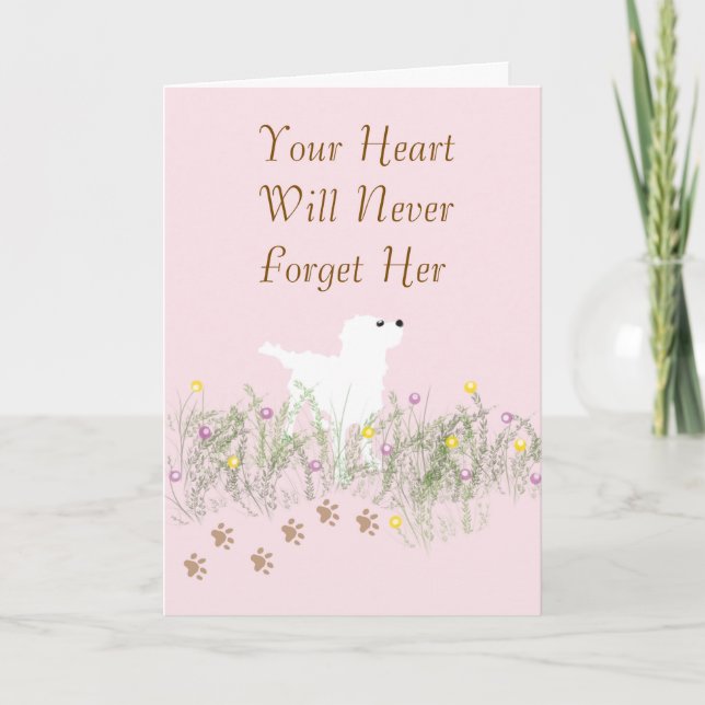 Sympathy Card for Pet Female Dog (Front)