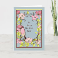 Sympathy Card, Loss of Pet Bird