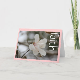 Sympathy Card: Magnolia w Scripture verse on Faith Card