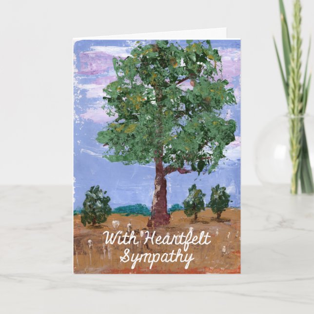 Sympathy Card Oak Tree (Front)
