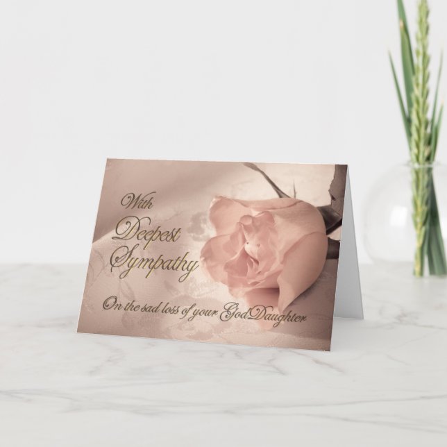 Sympathy card on the death of a goddaughter (Front)