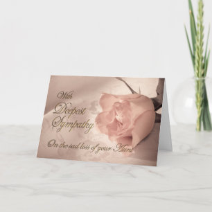 Sympathy card on the death of an Aunt