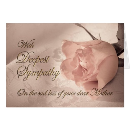 Sympathy card on the death of mother | Zazzle