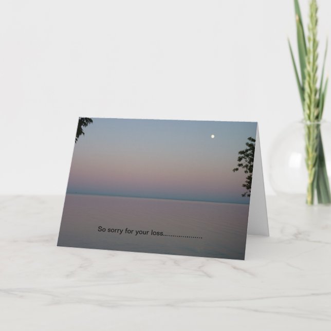 Sympathy Card, Pink sunset Card (Front)