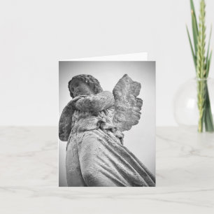 Sympathy Card Stone Angel 2 images BLANK INSIDE