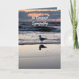 Sympathy Card Sunset Water Reflection Sky Cloud