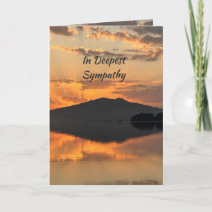 Sympathy Card Sunset Water Reflection Sky Cloud