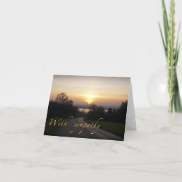 Sympathy card with beautiful sunset