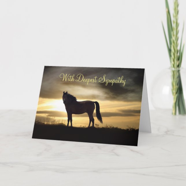 Sympathy Card with Horse and Sunrise Deepest (Front)