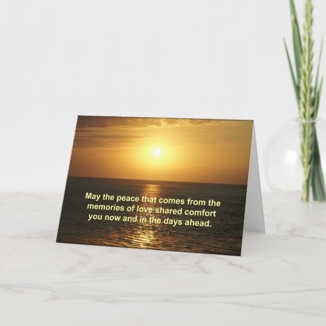 Sympathy Card - with inspirational text (Front)