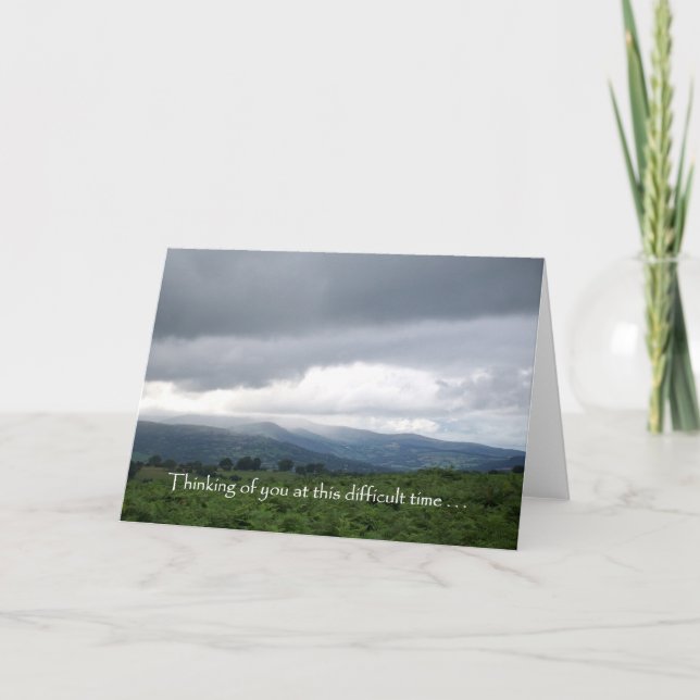 Sympathy Card with Mountain Scenery (Front)