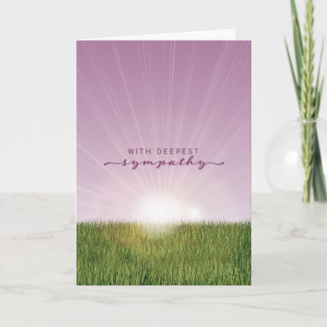 Sympathy card with peaceful grass (Front)