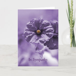 Sympathy Card with Purple Flower