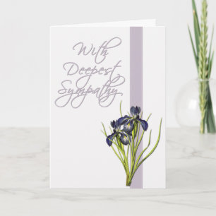 Sympathy Card with Violet Iris