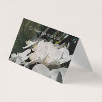 Sympathy card with White Moth Orchids