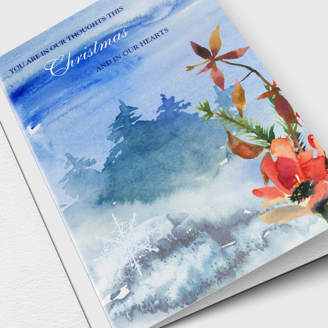 Sympathy Cards Christmas | In Our Thoughts (In Our Thoughts Memorial Sympathy Thinking of You Card)