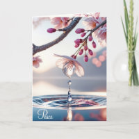 Sympathy Cherry Blossom Branch With Dewdrops