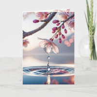 Sympathy Cherry Blossom Branch With Dewdrops
