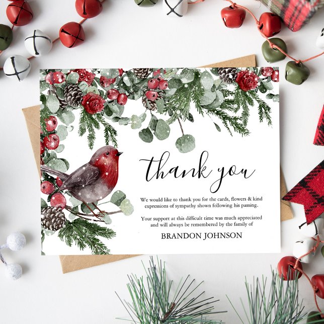 Sympathy Christmas Funeral Thank You (Creator Uploaded)