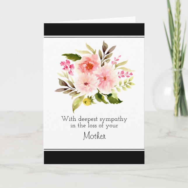 Sympathy Condolences for Mother or Anyone Greeting Card (Front)