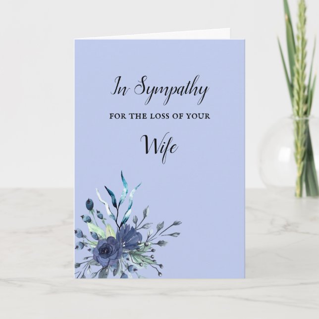 Sympathy Condolences Wife Husband or Any Person Card (Front)