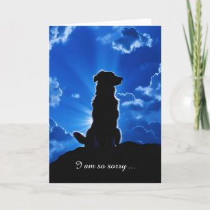 Sympathy Condolences with Dog in the Clouds  Card
