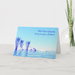 Sympathy death of godfather, a peaceful water card