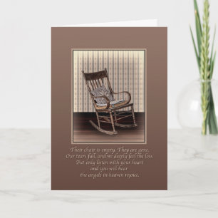 Sympathy, Empty Rocking Chair, Religious Card