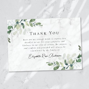 Sympathy Eucalyptus Funeral Thank You Card