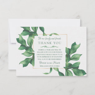Sympathy Foliage Thank You Card