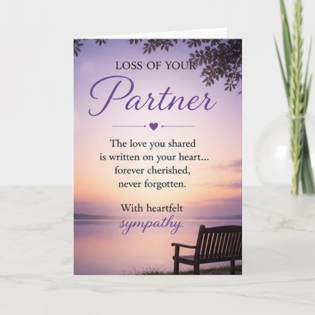 Sympathy for Loss of a Partner Card (Front)