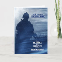 Sympathy for Loss of a Soldier Shades of Blue