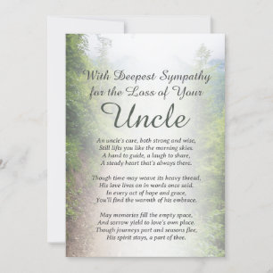 Sympathy for Loss of a Uncle Card