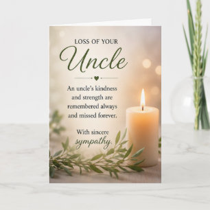 Sympathy for Loss of a Uncle Card