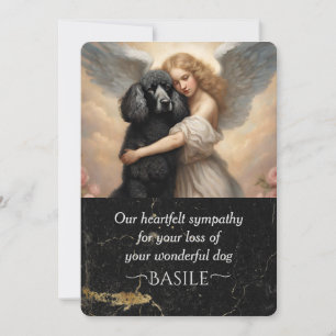 Sympathy for Loss of Black Poodle Invitation