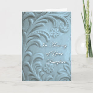 Sympathy for Loss of Daughter, Blue Plant Forms. Card