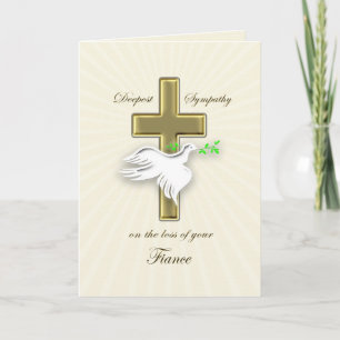 Sympathy for loss of fiance card
