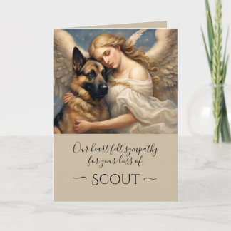 Sympathy for Loss of German Shepard Angel  Card