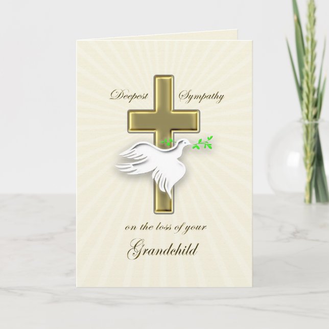 Sympathy for loss of grandchild card (Front)