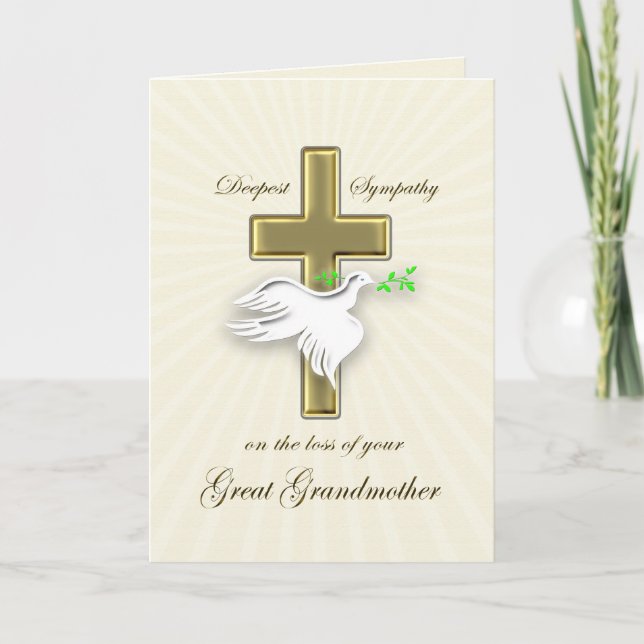 Sympathy for loss of great grandmother card (Front)