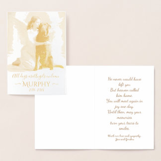 Sympathy for Loss of Labrador Retriever Angel Foil Card