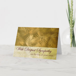 Sympathy for Loss of Sister with Palm Fronds Card