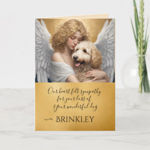 Sympathy for Lost Goldendoodle Angel Art  Card