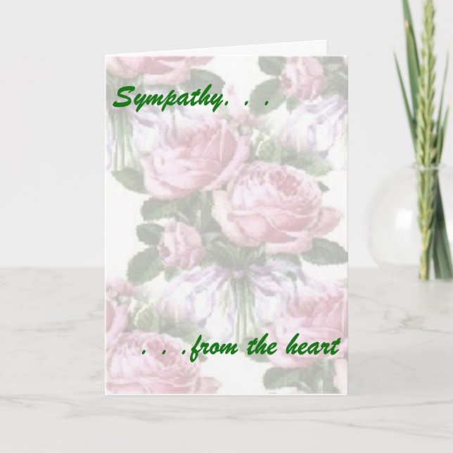 Sympathy From the Heart Card (Front)