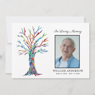 Sympathy Funeral Memorial Thank You Photo Card