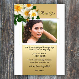 Sympathy Funeral Photo Thank You Cards
