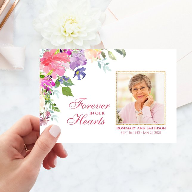 Sympathy Funeral Thank You Cards Floral Photo (Sympathy Funeral Thank You Cards Floral Photo)